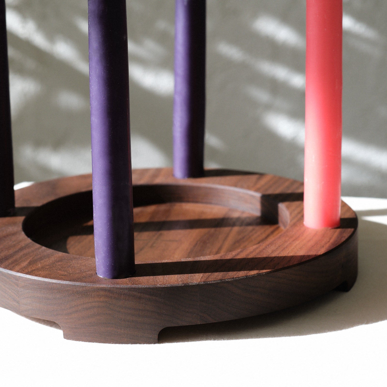 Advent Wreath with Legs - Walnut