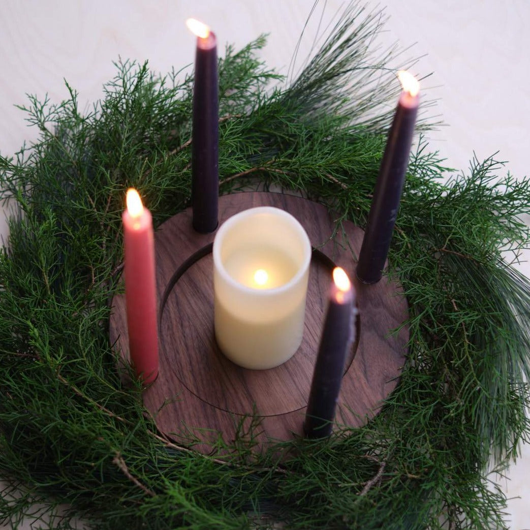 Advent Wreath - Walnut